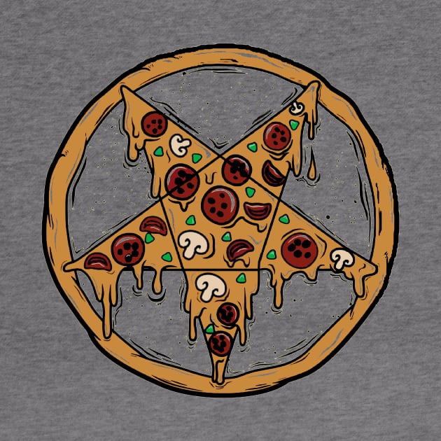 satanic pizza by clownverty